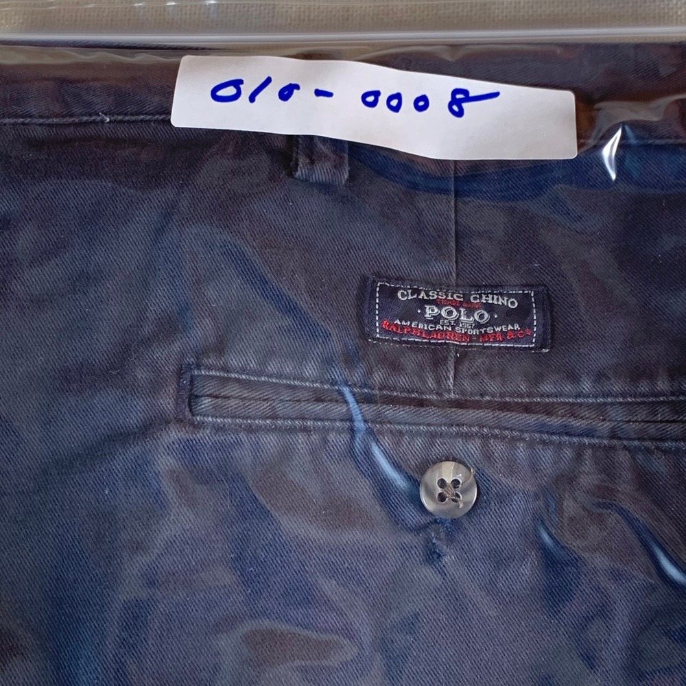Polo Ralph Lauren Tyler Short Mens 40 Navy Blue Pleated Chino Cotton Shorts‎ - Picture 10 of 10